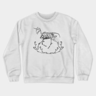 Prancing Unicorn Skeleton Crewneck Sweatshirt